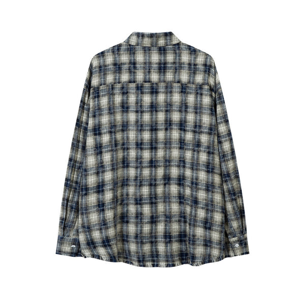 Camisa Cuadriculada Punk Suelta para Hombre - Estilo Rebelde