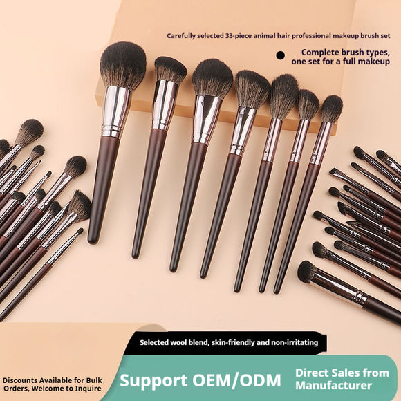 Set Profesional de Brochas para Sombras y Correctores con Cerdas Naturales