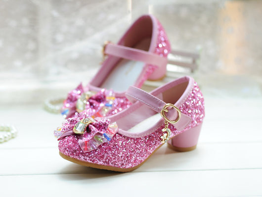 Zapatos de Tacón para Niñas Princesa con Cristales - Tallas Medianas y Grandes - Image 10