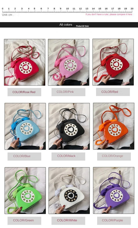 Bolso Bandolera Retro Teléfono para Mujer - Cuero PU Casual y Versátil - Image 17