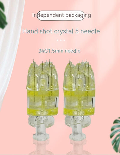 Rodillo de Mesoterapia Manual con 5 Agujas de Cristal Tallado - Image 5