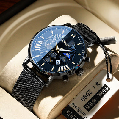 Reloj de Temperamento Elegante para Negocios Casuales y Deportes