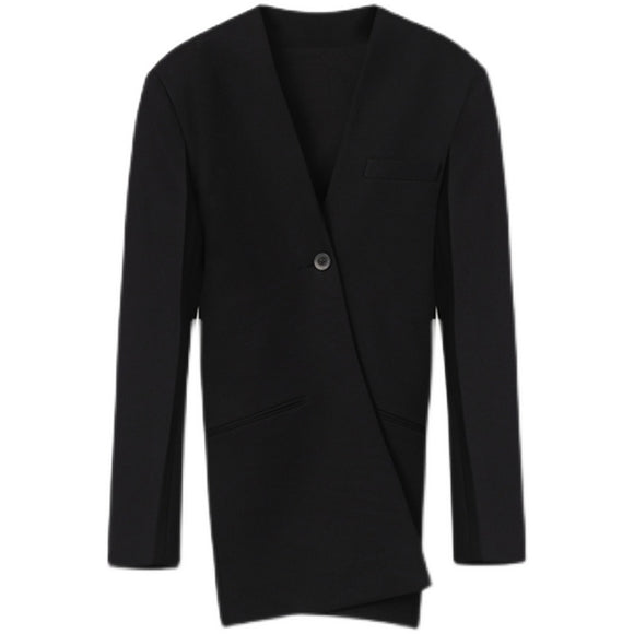 Blazer de Otoño para Mujer con Botón Único
