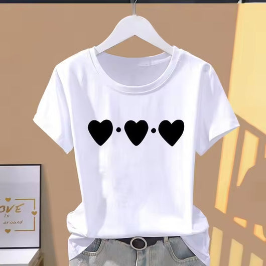 Playera Retro Estampada Cuello Redondo Manga Corta para Mujer - Image 6
