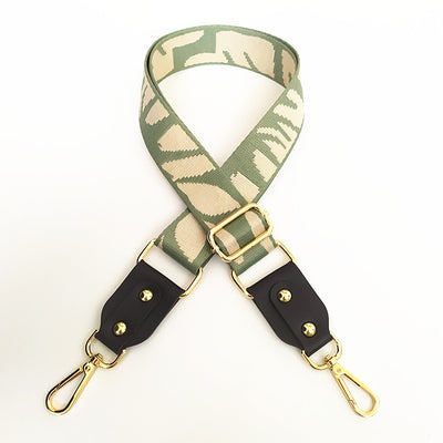 Correa Ajustable para Bolso Mensajero con Tejido Jacquard y Detalles en Cuero - Image 42