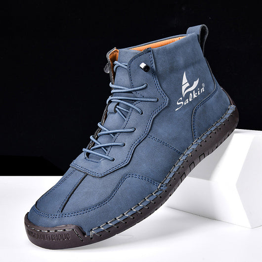 Botas Altas Retro de Cuero - Estilo Casual Urbano - Image 20
