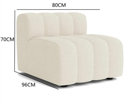 Sofá Curvo de Terciopelo de Cordero - Combinación Modular - Image 17