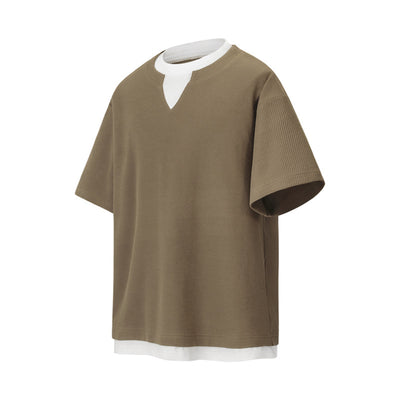 Playera Retro de Contraste a Cuadros para Hombre - Image 4