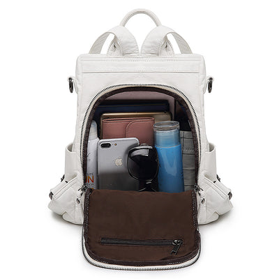 Mochila Antirrobo de Cuero Suave con Gran Capacidad para Mujer - Image 5