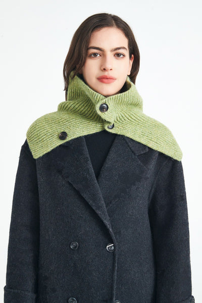 Bufanda Tejida de Lana con Botón Floral - Estilo Coreano Invierno - Image 21