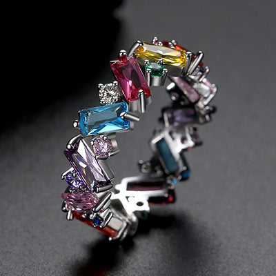 Anillo de Circón Brillante Estilo Europeo y Americano - Image 3