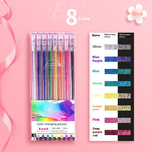 Set de Bolígrafos Gel Brillante con Marcadores Fluorescentes - Image 3