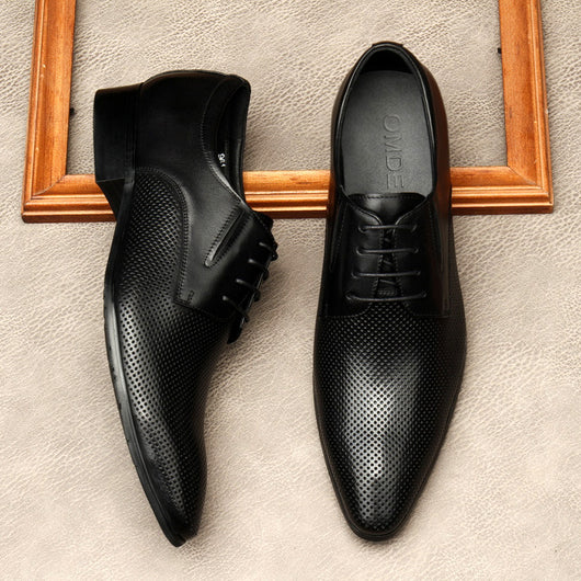 Zapatos de Cuero Italiano para Hombre con Punta Aguda - Estilo Británico y Coreano - Image 6