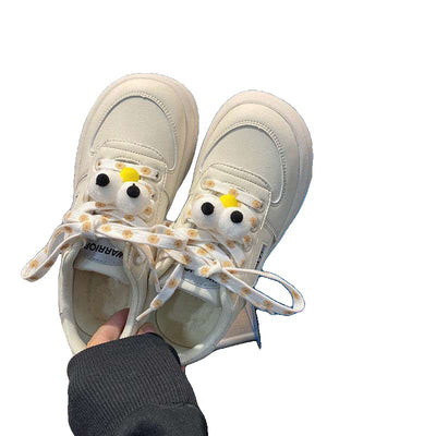 Zapatillas Blancas de Suela Gruesa y Punta Redonda - Versátiles y Cómodas - Image 8