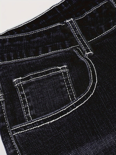 Pantalones Vaqueros Stretch Rotos con Detalles Bordados para Hombre - Image 8