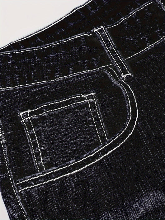 Pantalones Vaqueros Stretch Rotos con Detalles Bordados para Hombre - Image 8