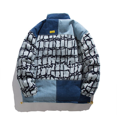 Abrigo de Algodón con Cuello Alzado y Bordado de Costuras - Image 10