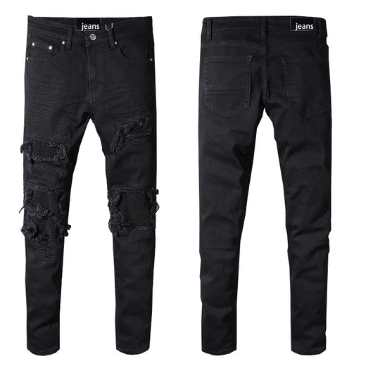 Jeans Negros de Hombre con Parches - Diseño Minimalista - Image 13
