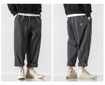 Pantalones Casuales Holgados con Detalles de Patchwork para Hombre - Image 23