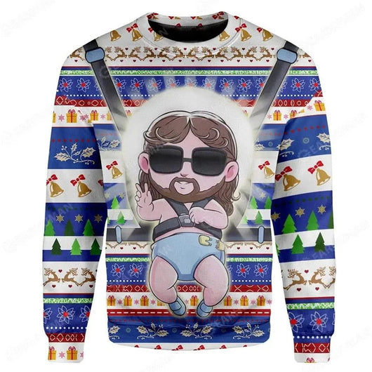 Suéter Navideño de Punto Grueso Manga Larga para Hombre - Image 4