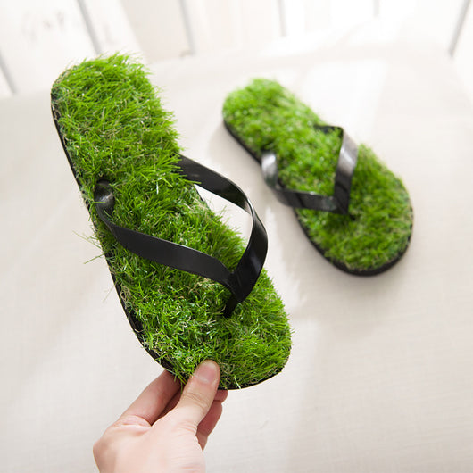 Pantuflas de Césped Artificial para Parejas - Cómodas Zapatillas de Casa y Playa - Image 4