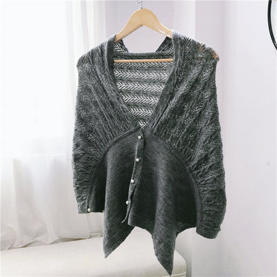 Cardigan de Punto Liso para Mujer - Abrigo Cálido de Hombros - Image 5