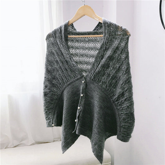 Cardigan de Punto Liso para Mujer - Abrigo Cálido de Hombros - Image 5