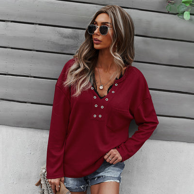 Suéter Tejido Holgado de Color Sólido para Mujer - Abrigo Trendy - Image 2