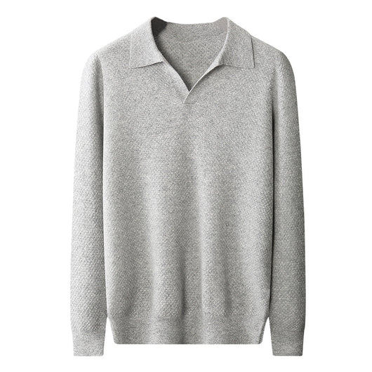 Camisa Polo Retro de Cachemira Pura para Mujer - Otoño e Invierno - Image 5