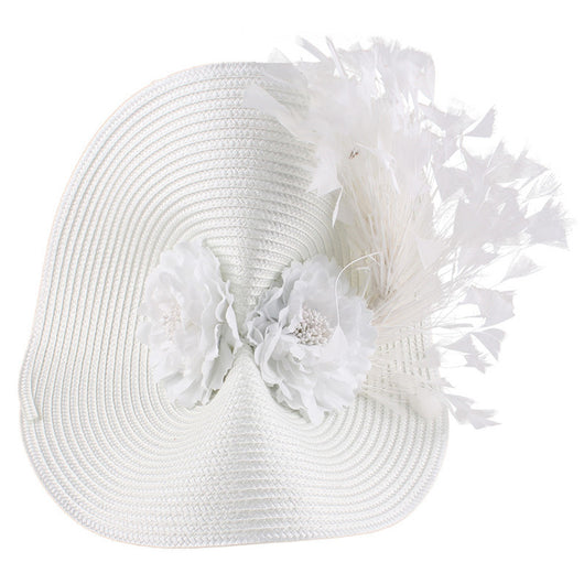 Sombrero de Carreras Estilo Celebridad con Tejido de Pasto Sintético - Image 6
