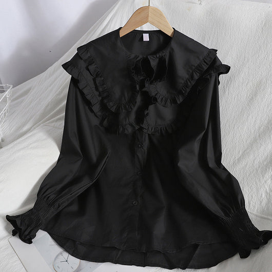 Blusa Elegante de Doble Textura con Cuello Solapa - Image 8