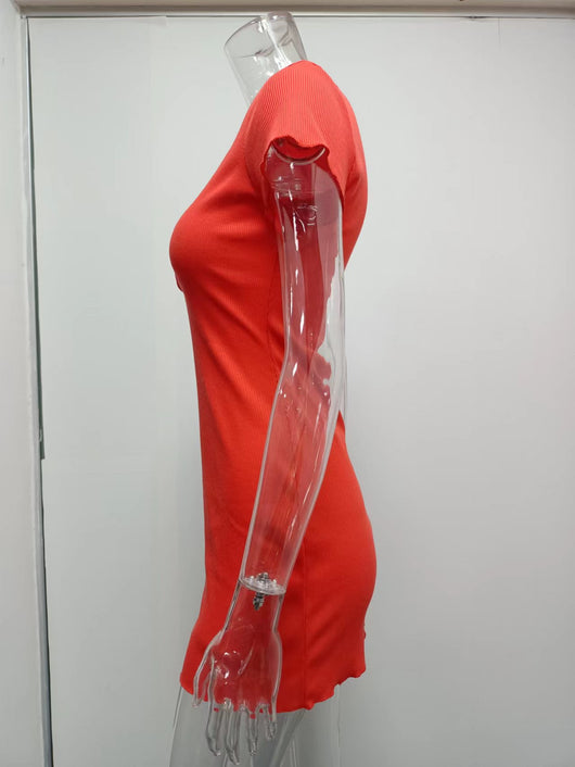 Vestido Corto con Botones de Corte Cadera - Estilo Europeo y Americano - Image 19