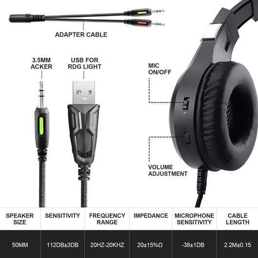 Auriculares Gaming para Computadora con Micrófono de Alta Calidad - Image 12