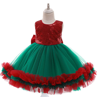 Vestido de Princesa Navideño para Niñas - Elegancia Europea y Americana - Image 18