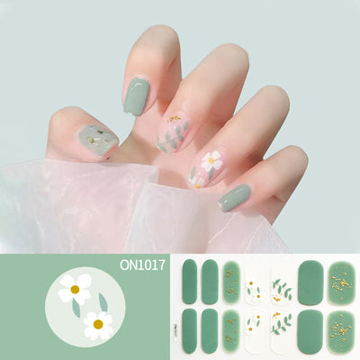 Stickers de Uñas Mariposa Floral con Efecto Láser Bronceado - Image 15