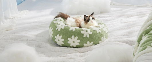Cama Donut para Gatos y Perros Pequeños - Cama Calmante Moderna con Funda Jacquard Suave - Image 21