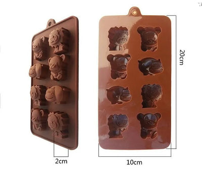 Moldes de Silicona para Repostería - Formas de Animales Hipopótamo, León y Oso - Image 3
