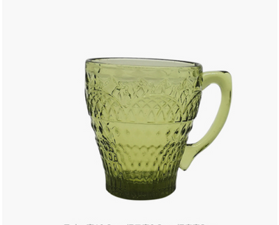 Taza de Café de Vidrio Grueso con Plato - Diseño Floral Retro Resistente al Calor - Image 21