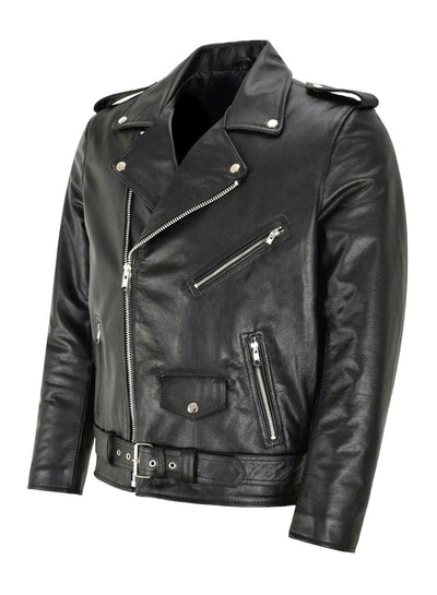 Chaqueta de Cuero para Motociclista - Estilo Clásico y Protección - Image 8