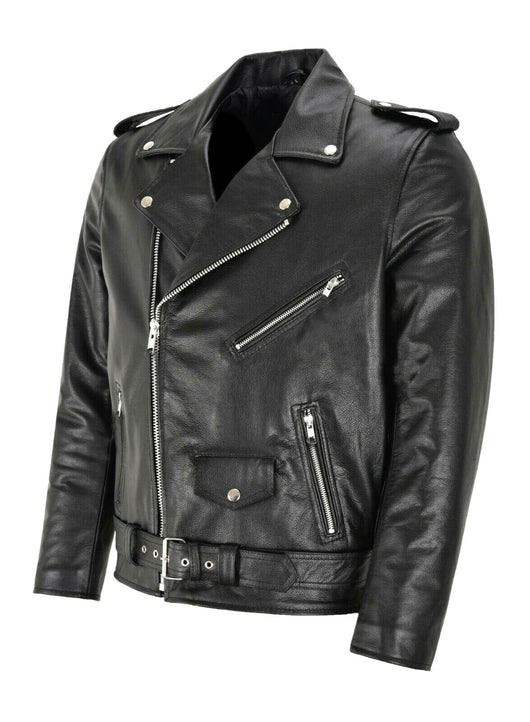 Chaqueta de Cuero para Motociclista - Estilo Clásico y Protección - Image 8