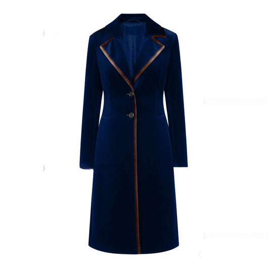 Abrigo de Terciopelo Elegante y Sofisticado para Mujer - Image 4