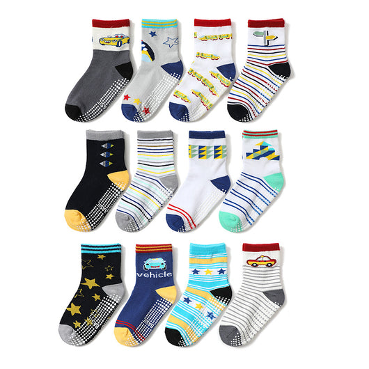 Calcetines Antideslizantes de Algodón con Lunares para Niños - Image 17