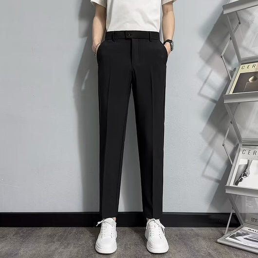 Pantalones Casuales Coreanos Rectos Antirruga de Corte Moderno - Image 12
