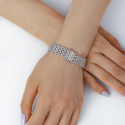 Pulsera de Plata Esterlina S925 con Circones Engarzados para Mujer - Image 8