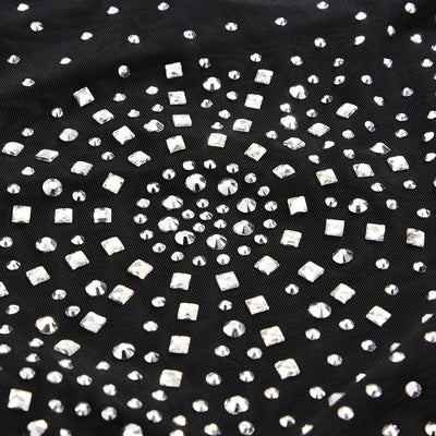 Blusa Negra de Manga Larga Cuello Redondo para Mujer - Image 5