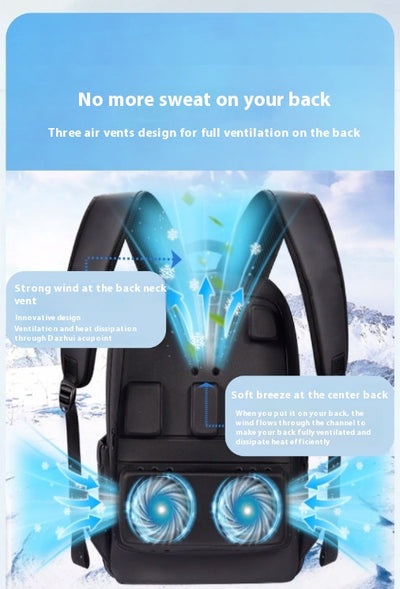 Mochila Ejecutiva con Ventilador de Refrigeración para Computadora - Image 14
