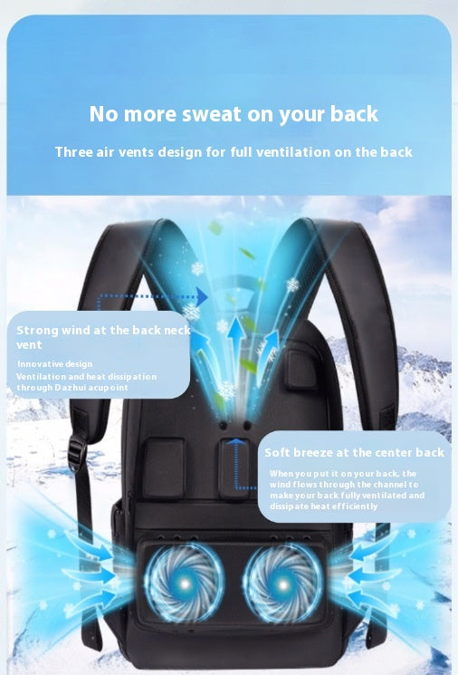 Mochila Ejecutiva con Ventilador de Refrigeración para Computadora - Image 14