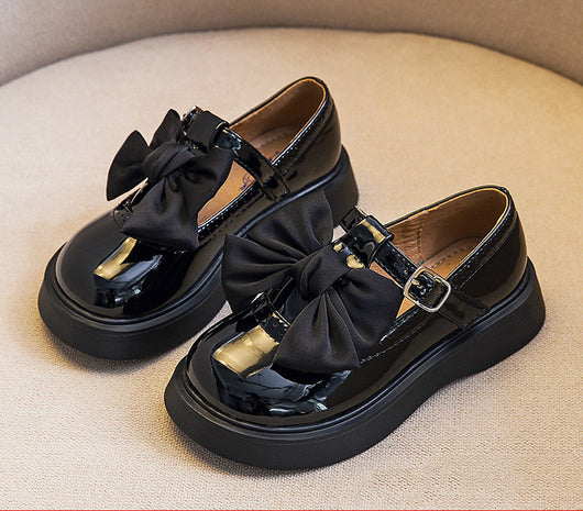 Zapatos Escolares Niña Cuero Negro Suela Blanda Estilo Británico - Image 14