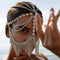 Women's Ethnic Su Shui Diamonds Hair Chain Mask Silvery A