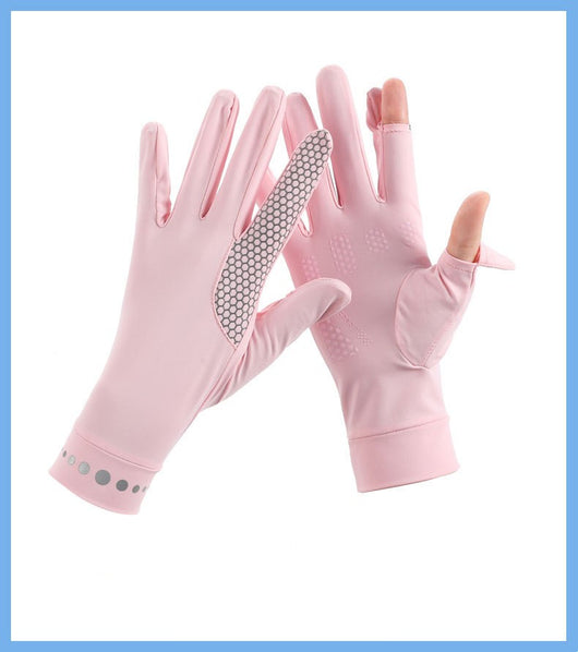 Guantes Protectores de Seda Helada con Filtro Solar - Transpirables y Elásticos - Image 9